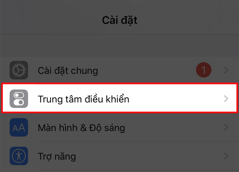 Cách quét mã Qr trên iPhone trên Trung tâm điều khiển